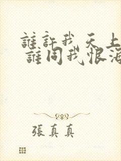 谁许我天上人间 谁同我恨海情天