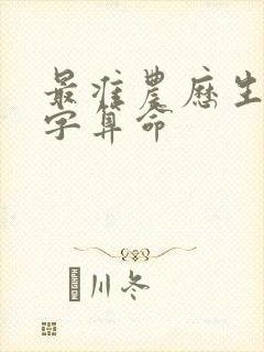 最准农历生辰八字算命