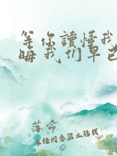 等你读懂我的隐晦 我们早已无法重逢