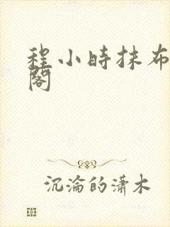 程小时抹布笔趣阁