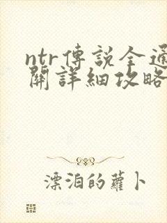 ntr传说全通关详细攻略
