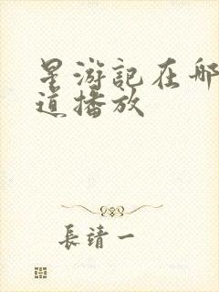 星游记在哪个频道播放