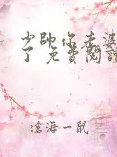 少帅你老婆又跑了 免费阅读