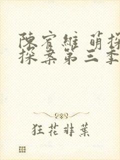 陈宥维 萌探探探案第三季