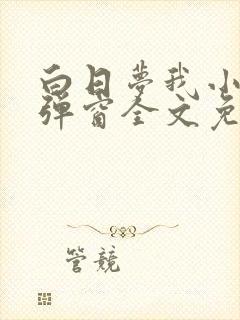 白日梦我小说无弹窗全文免费阅读