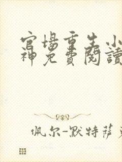 官场重生小说官神免费阅读