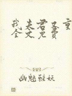 我夫君又重生了全文免费