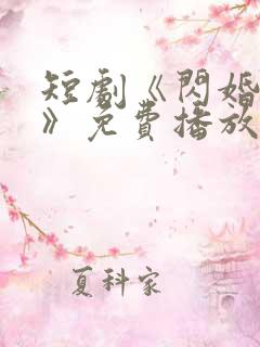 短剧《闪婚秘事》免费播放全集