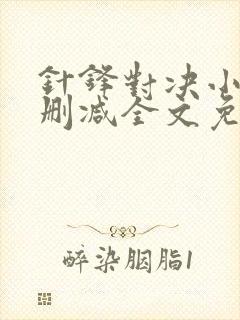 针锋对决小说未删减全文免费阅读