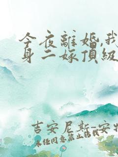 今夜离婚,我转身二嫁顶级大佬