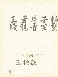 王者片子动漫在线观看完整版免费高清