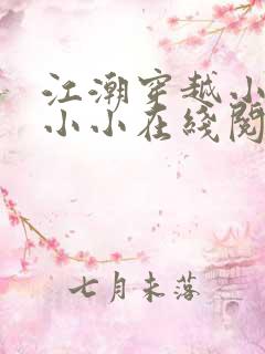 江潮穿越小说苏小小在线阅读免费