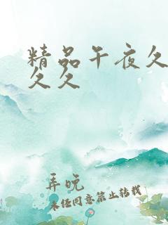 精品午夜久久久久久