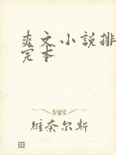 爽文小说排行榜完本