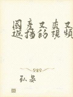 国产又爽又黄无遮挡的视频