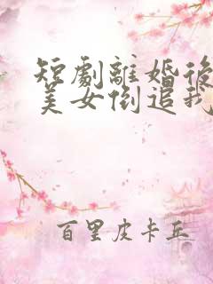 短剧离婚后四大美女倒追我