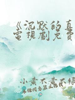 《沉默的真相》电视剧免费观看