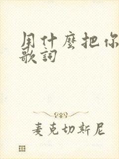 用什么把你留住歌词