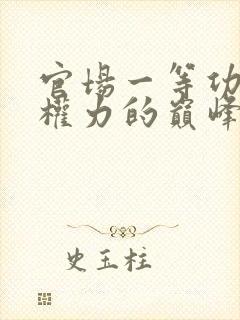 官场一等功臣到权力的巅峰免费阅读