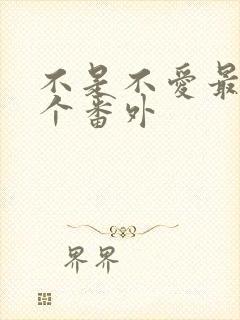 不是不爱最后五个番外