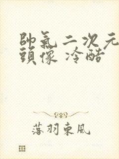 帅气二次元男生头像 冷酷