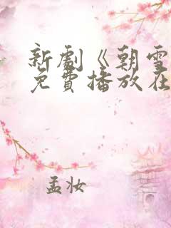 新剧《朝雪录》免费播放在线观看