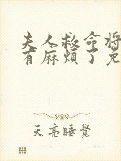 夫人救命将军又有麻烦了免费阅读