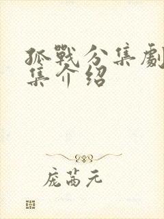 孤战分集剧情分集介绍