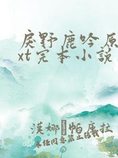 戾野鹿吟原著txt完本小说