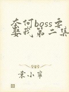 奈何boss要娶我第二集