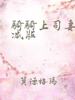 骑骑上司妻无删减版