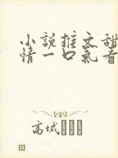小说推文甜文言情一口气看完