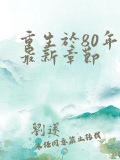 重生于80年代最新章节