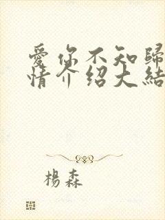 爱你不知归途剧情介绍大结局