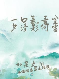 一口气看完《今夕清影何处寻》