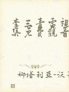 李三青电视剧全集免费观看高清