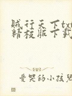 贼行天下txt精校版下载