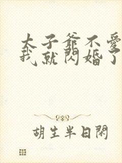 太子爷不爱我那我就闪婚了苏软晏听南