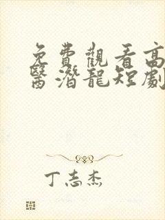 免费观看高清圣医潜龙短剧