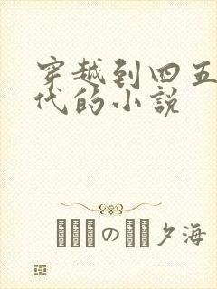 穿越到四五十年代的小说