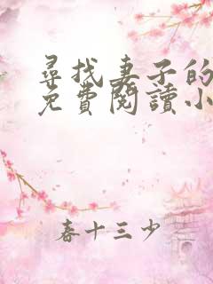 寻找妻子的秘密免费阅读小说