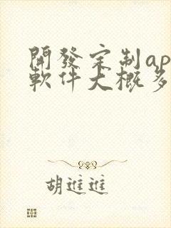 开发定制app软件大概多少钱