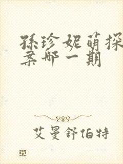 孙珍妮萌探探探案哪一期