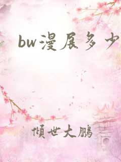 bw漫展多少人