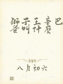 狮子王辛巴的爸爸叫什么