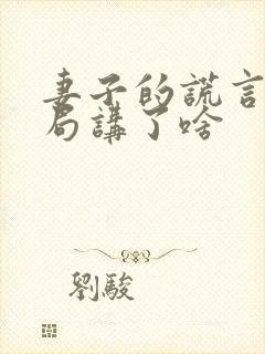 妻子的谎言大结局讲了啥