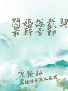 闪婚总裁契约妻最新章节