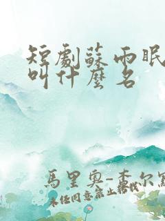 短剧苏雨眠女主叫什么名