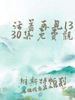 活着再见13一30集免费观看