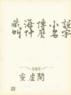 藏海传小说原著叫什么名字